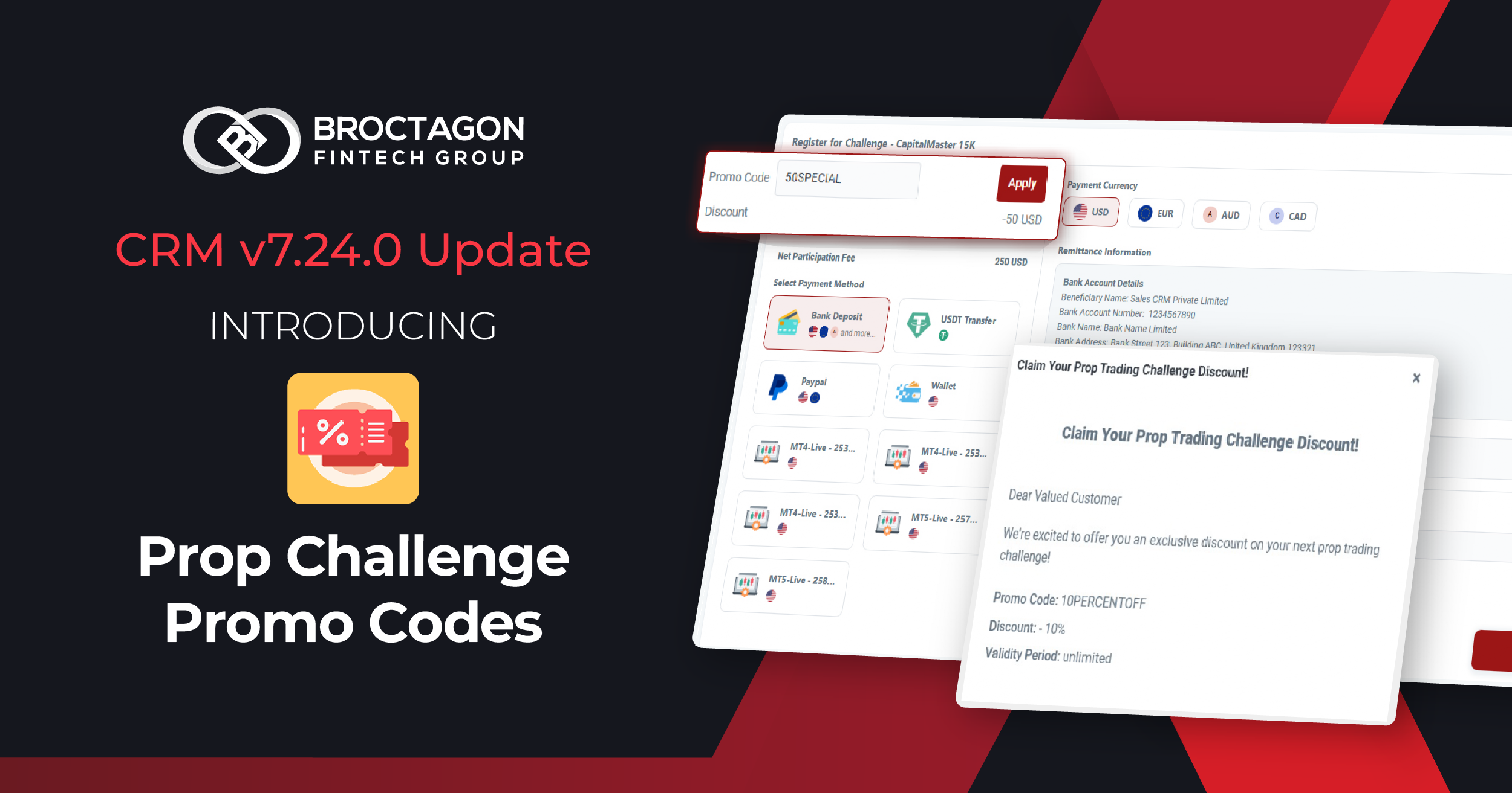 AXIS CRM v7.24.0 Update – Boost Your Prop Challenge Participation with New Promo Codes!