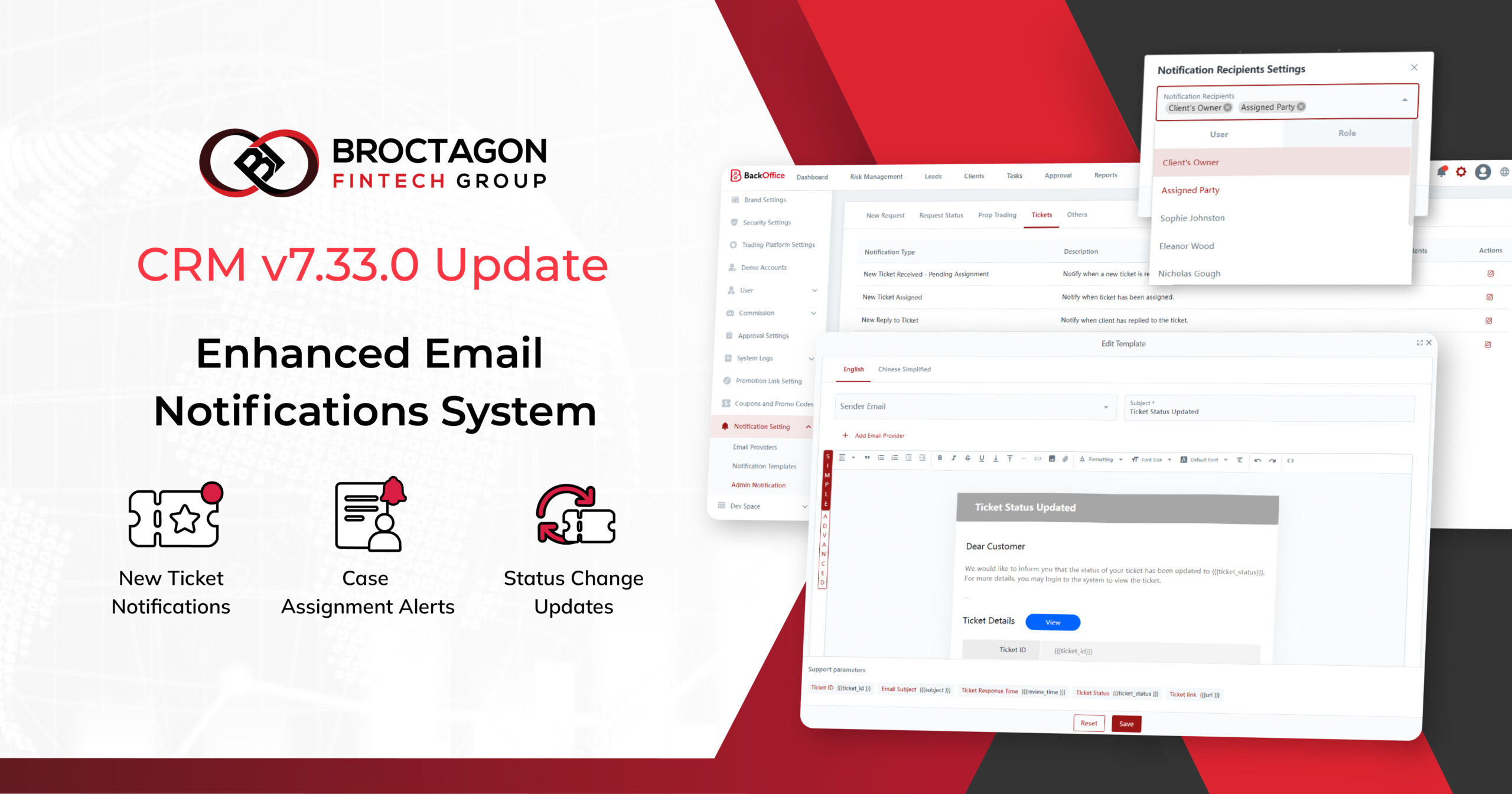 AXIS CRM v7.33.0 Update – Boost Your Support Experience with Enhanced Email Notifications