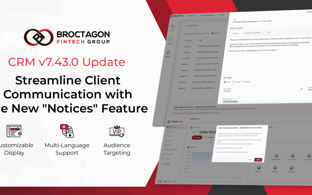 AXIS CRM v7.43.0 Update – Streamline Client Communication with the New “Notices” Feature