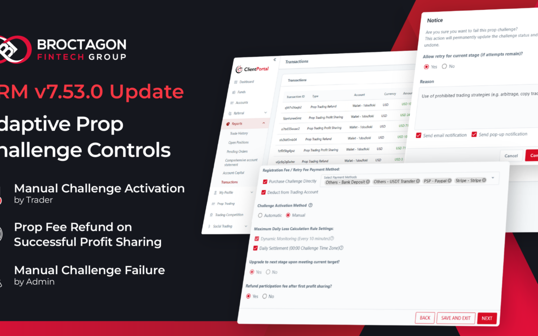 AXIS Forex Broker CRM v7.53.0 – Adaptive Prop Challenge Controls