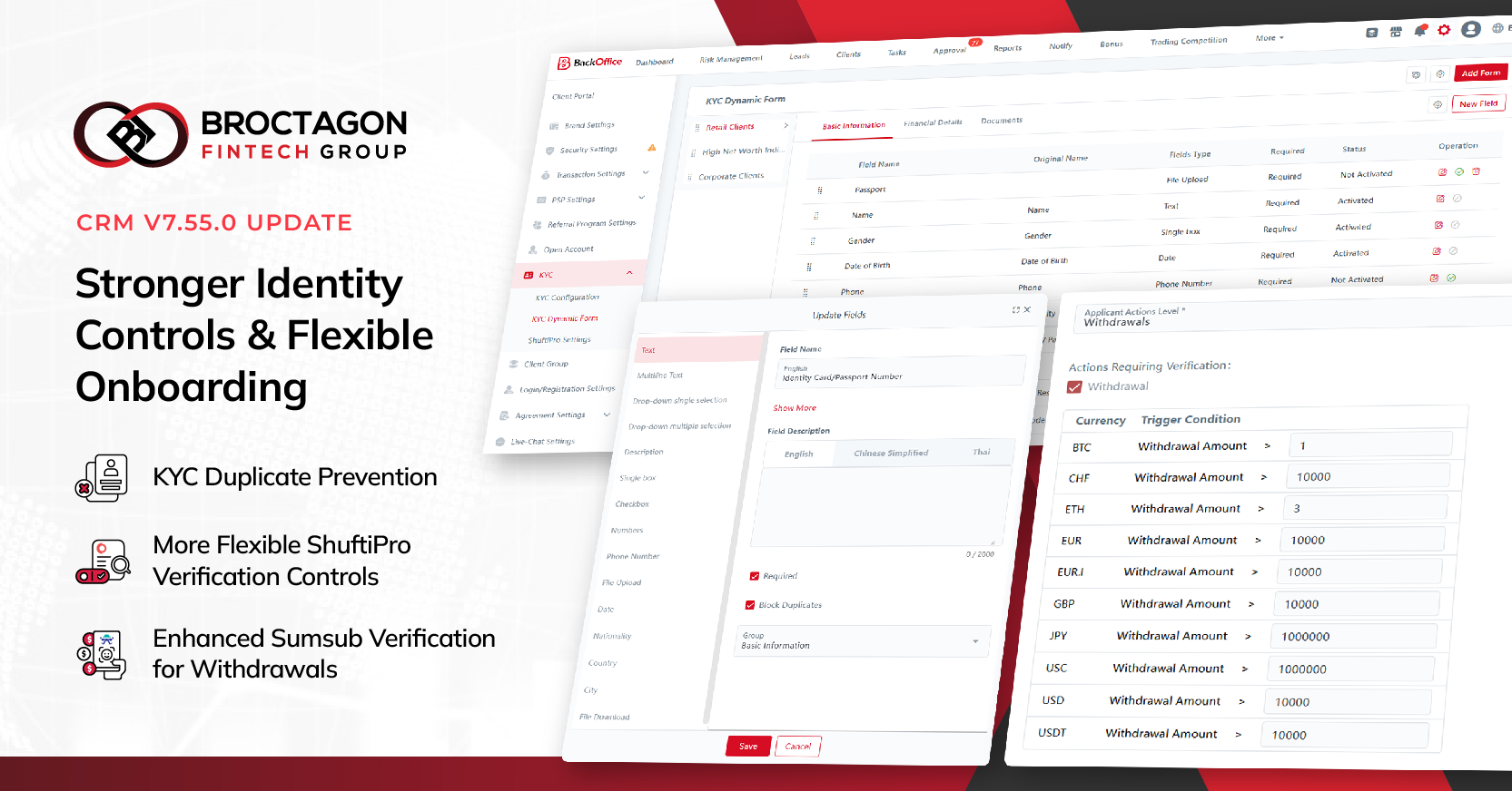 AXIS Forex Broker CRM v7.55.0 – Stronger Identity Controls & Flexible Onboarding